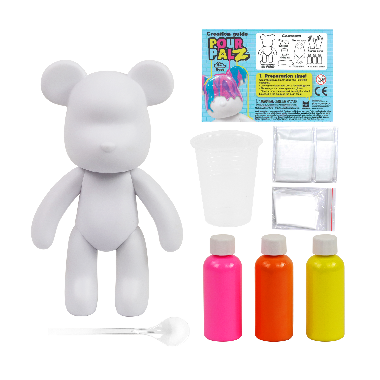 POUR PALZ LARGE PAINT BEAR WAVE 1 Mango Sunset — TOYMONSTER